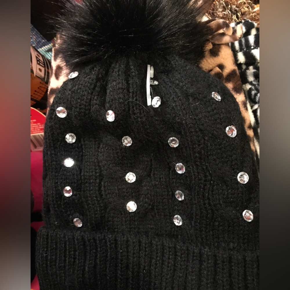 Black Rhinestone hat - Picture 4 of 4